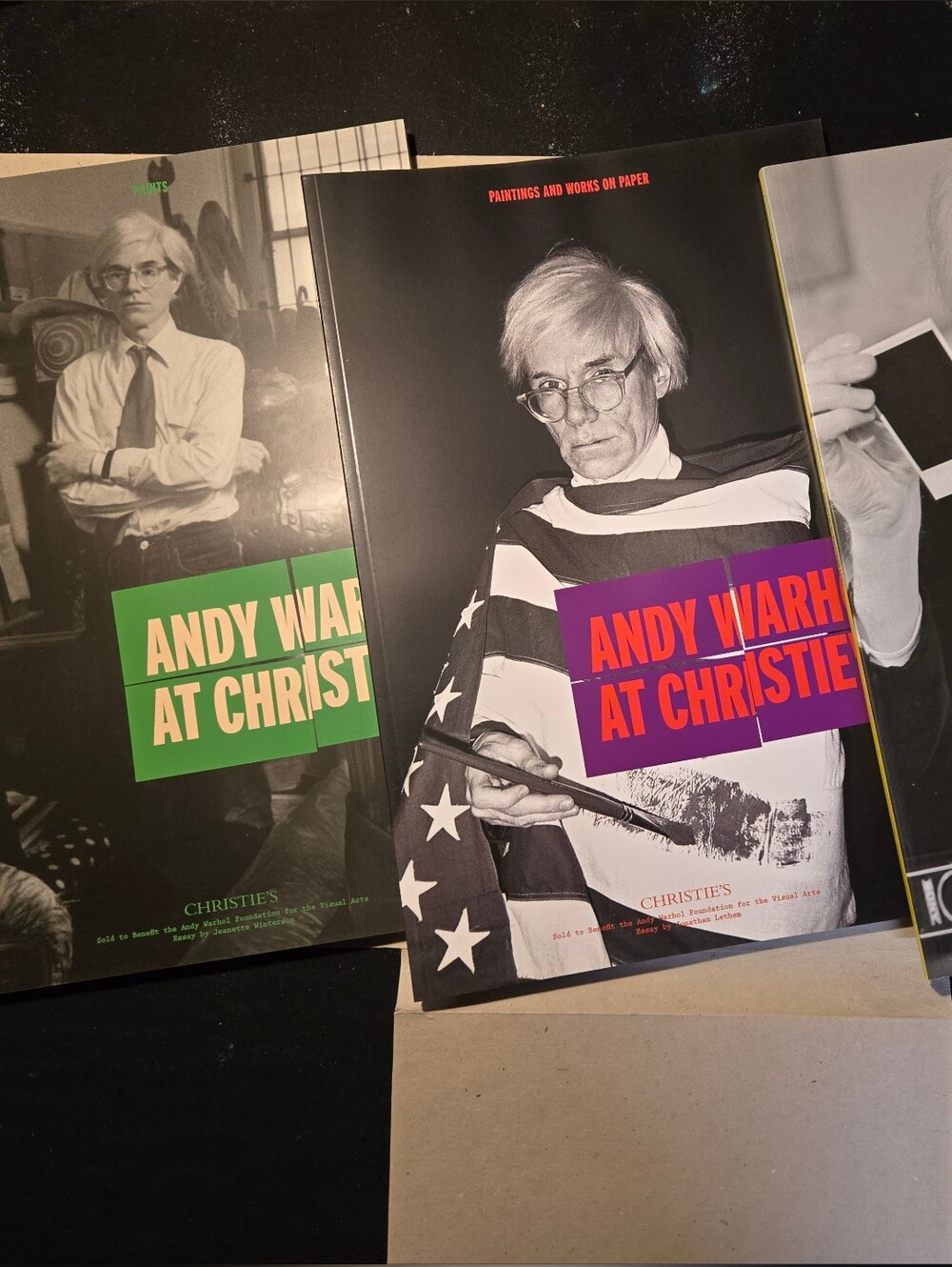 Andy Warhol At Christie’s Slipcover and Three Volume Set of Catalogs 2012